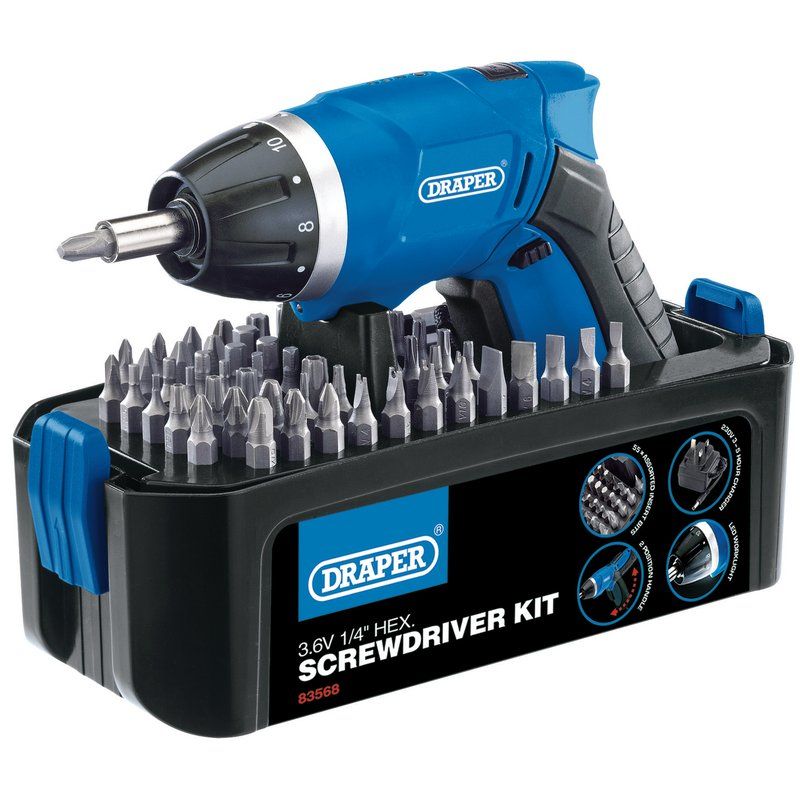 Draper Storm Force 3.6V Cordless LiIon Screwdriver Kit Hobbies