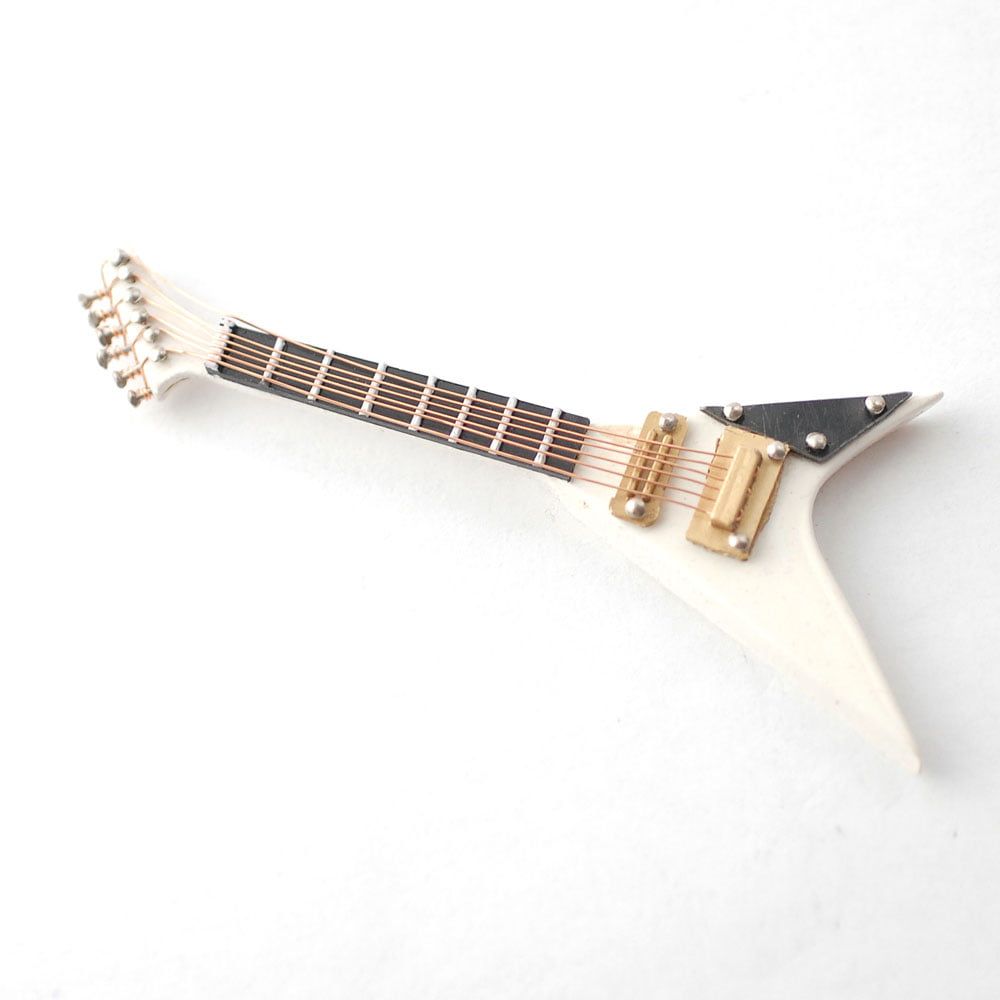 White Jackson Electric Guitar for 12th Scale Dolls House