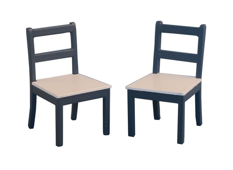 Shaker Style Chairs Blue Pine Pack of 2 for 12th Scale Dolls House