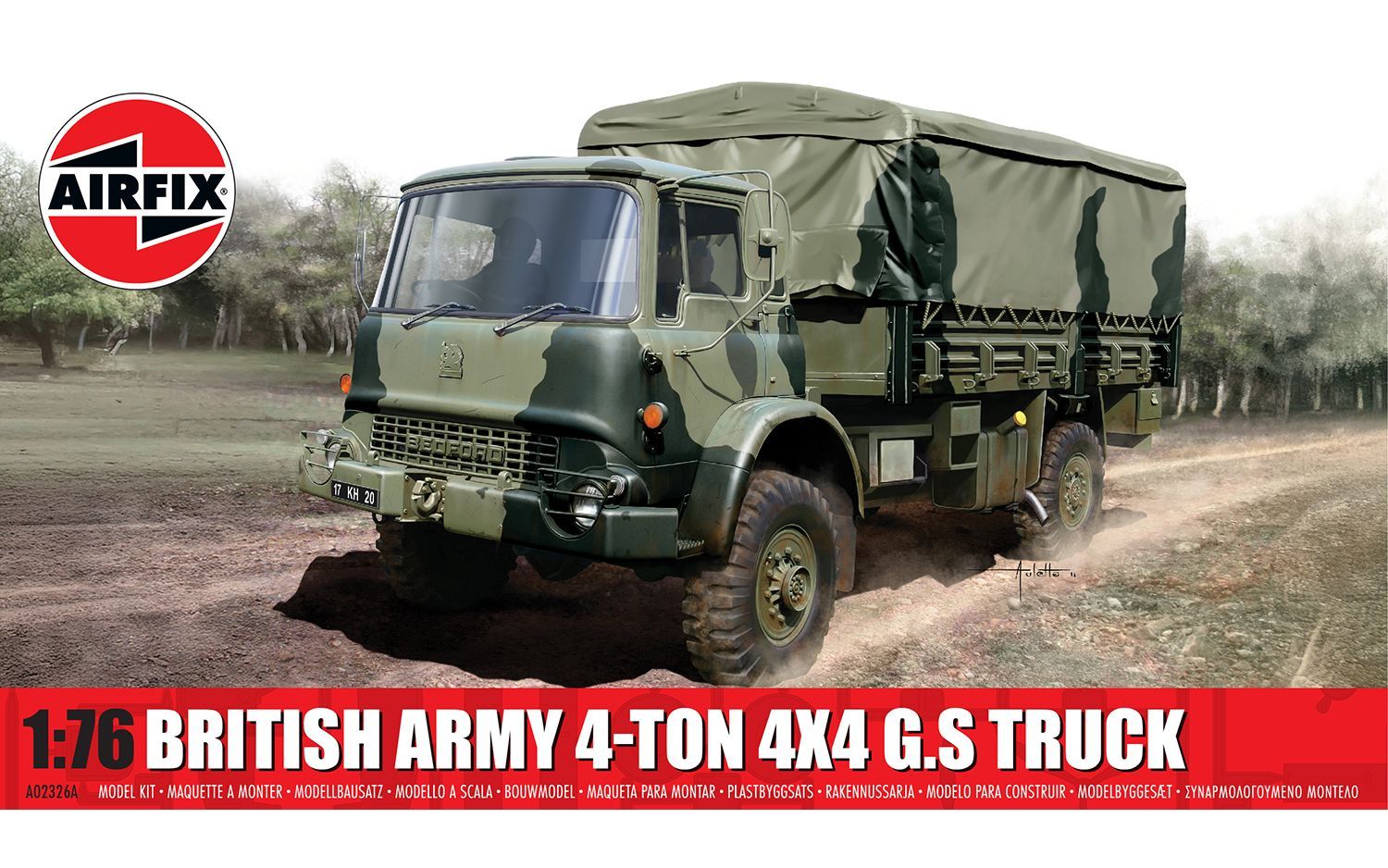 Airfix 1/76 Scale British Army 4-ton 4 x 4 G.S Truck Model Kit