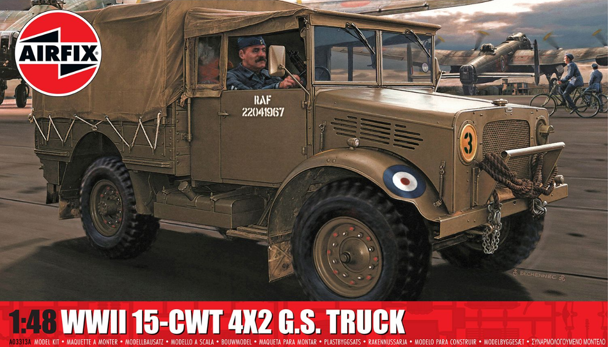 Airfix 1/48 Scale WWII 15-cwt 4 x 2 G.S. Truck Model Kit