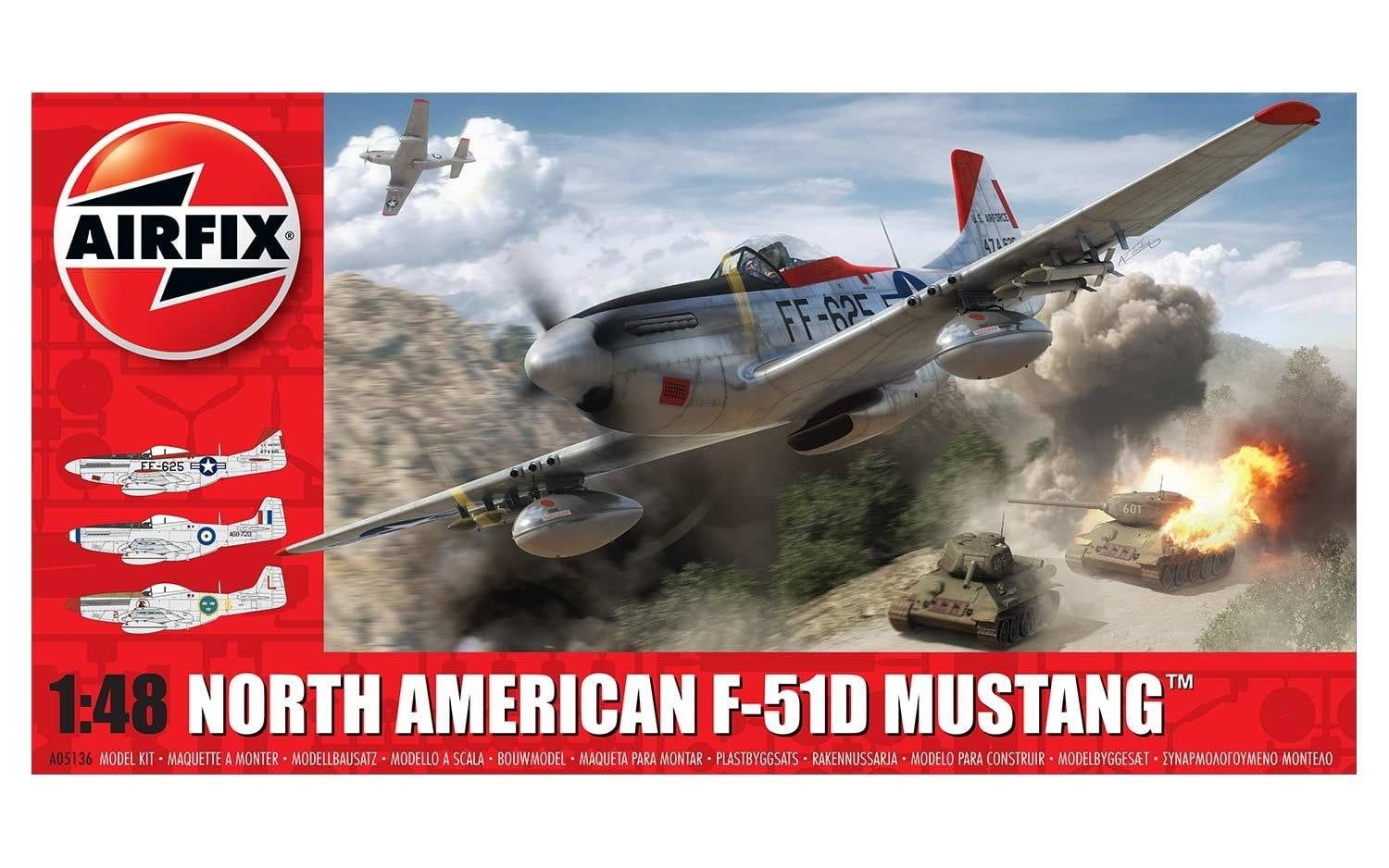 Airfix North American F51D Mustang  1:48 Scale Plastic Model Kit