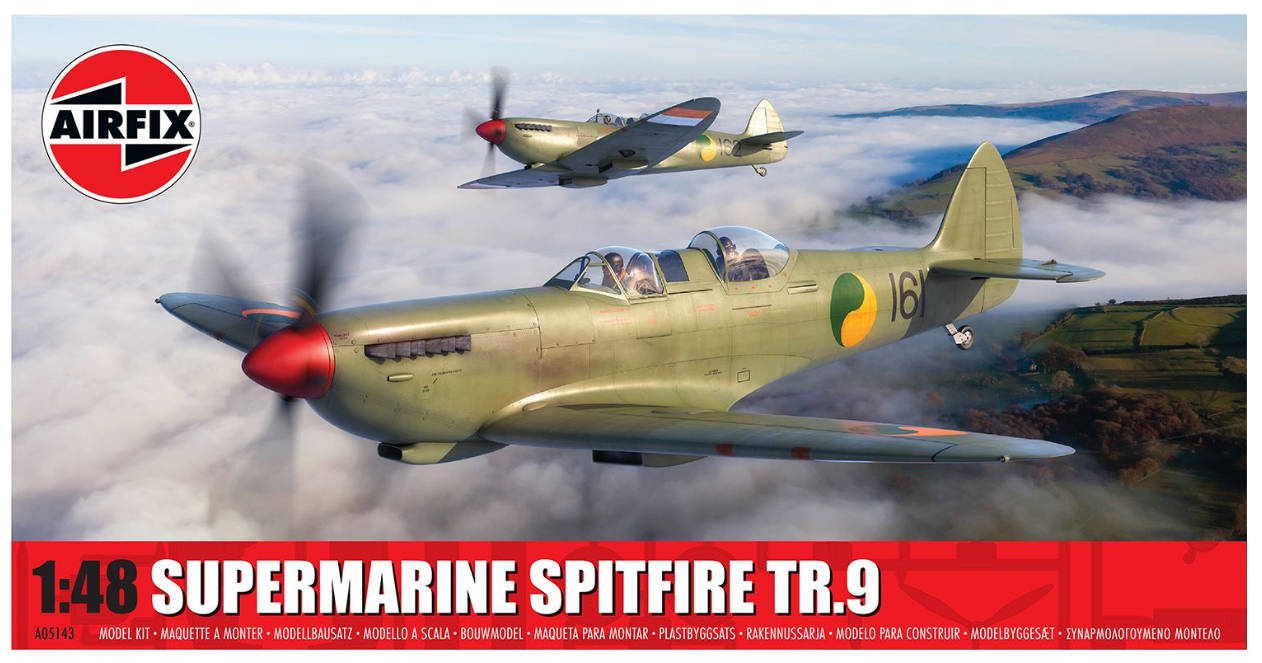 Airfix 1/48 Scale Supermarine Spitfire Tr.9 Model Kit