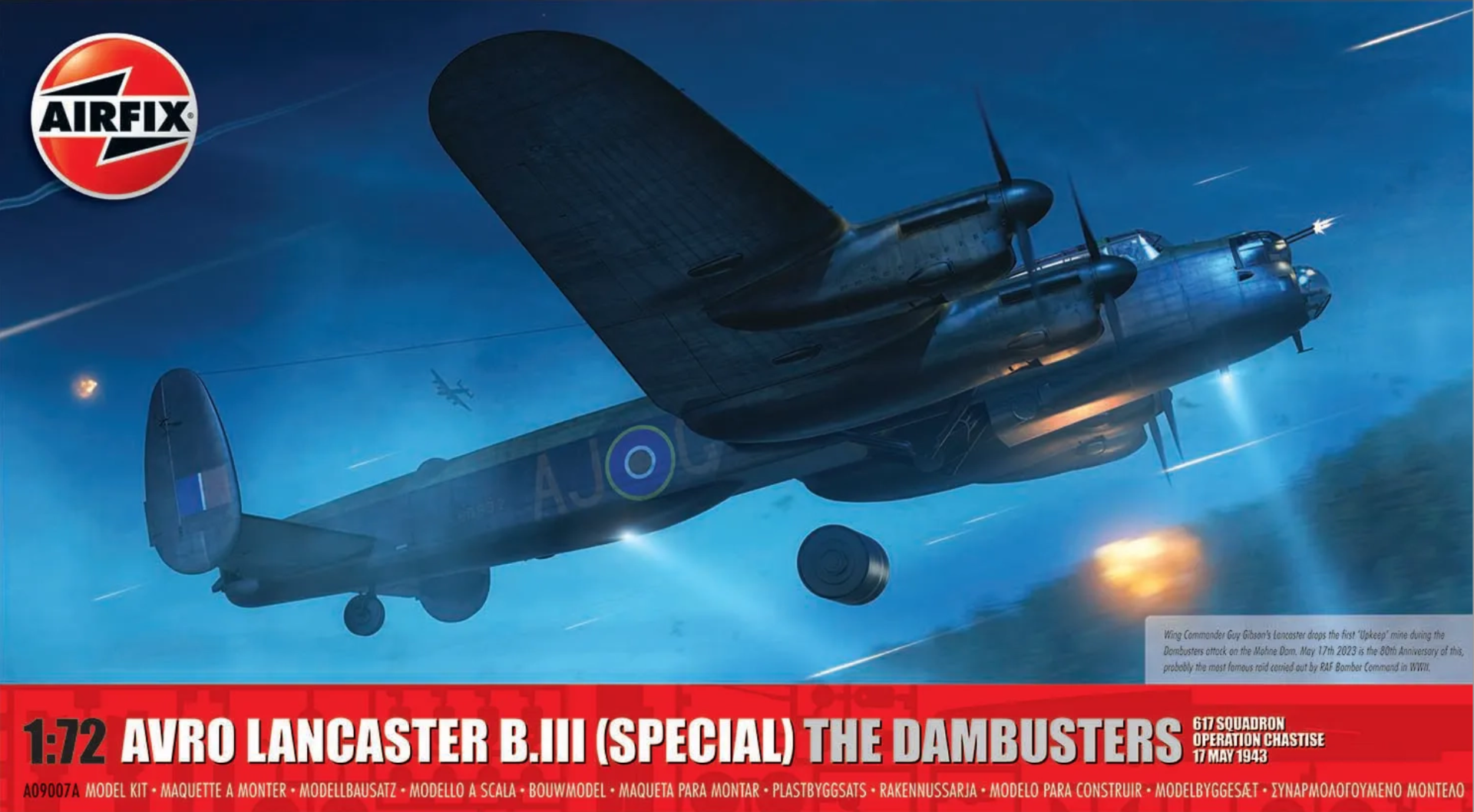 Airfix 1/72 Scale Avro Lancaster B.III (Special) 'The Dambusters' Model Kit