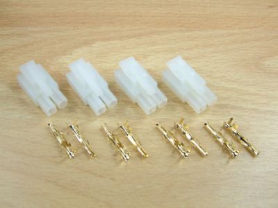 Tamiya Style Charging Plugs with Gold Pins Pack of 4