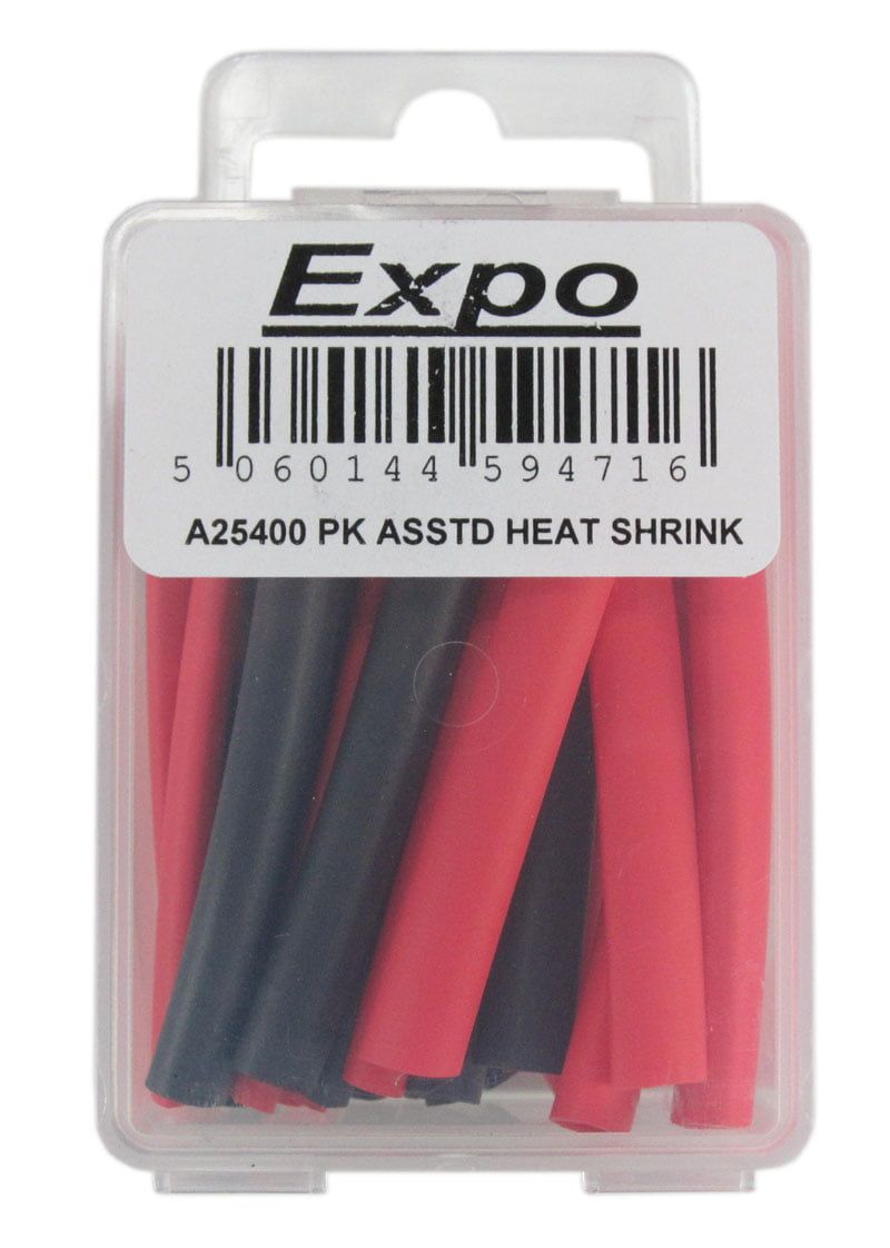 Expo Heat Shrink Tubing Red and Black Assorted Sizes
