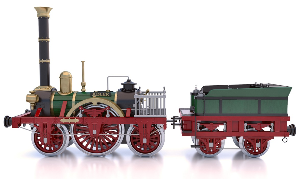 Occre Adler Steam Train 124 Scale Wood & Metal Model Kit