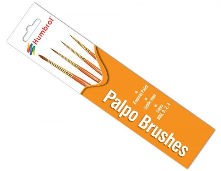 Humbrol Palpo Brush Pack Sizes 000,0,2,4