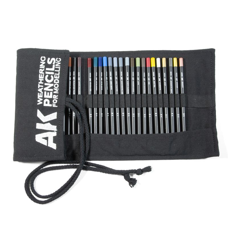 AK Interactive Weathering Pencils Full Range Case