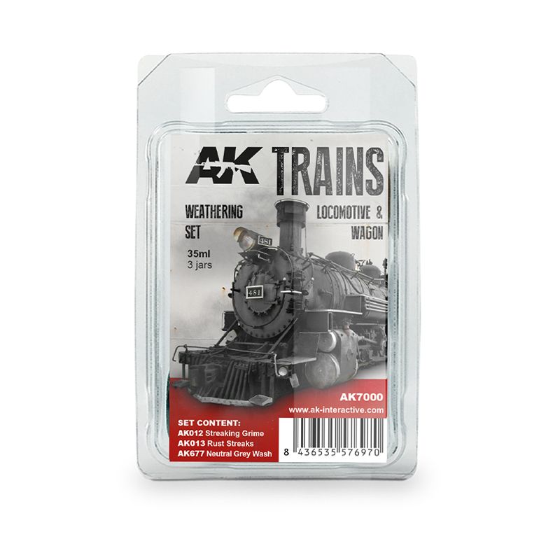 Ak Interactive Trains Locomotive & Wagon Weathering Set