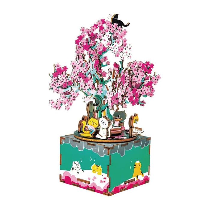Rolife Cherry Blossom Tree Music Box Wooden Model Kit