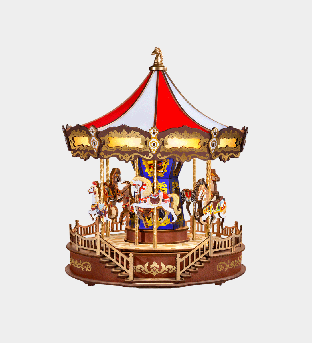 Rolife Classic Carousel Music Box Wooden Model Kit