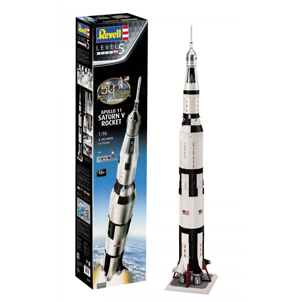 Revell 1/96 Scale Apollo 11 Saturn V Model Kit 50th Anniversary Edition Model Kit