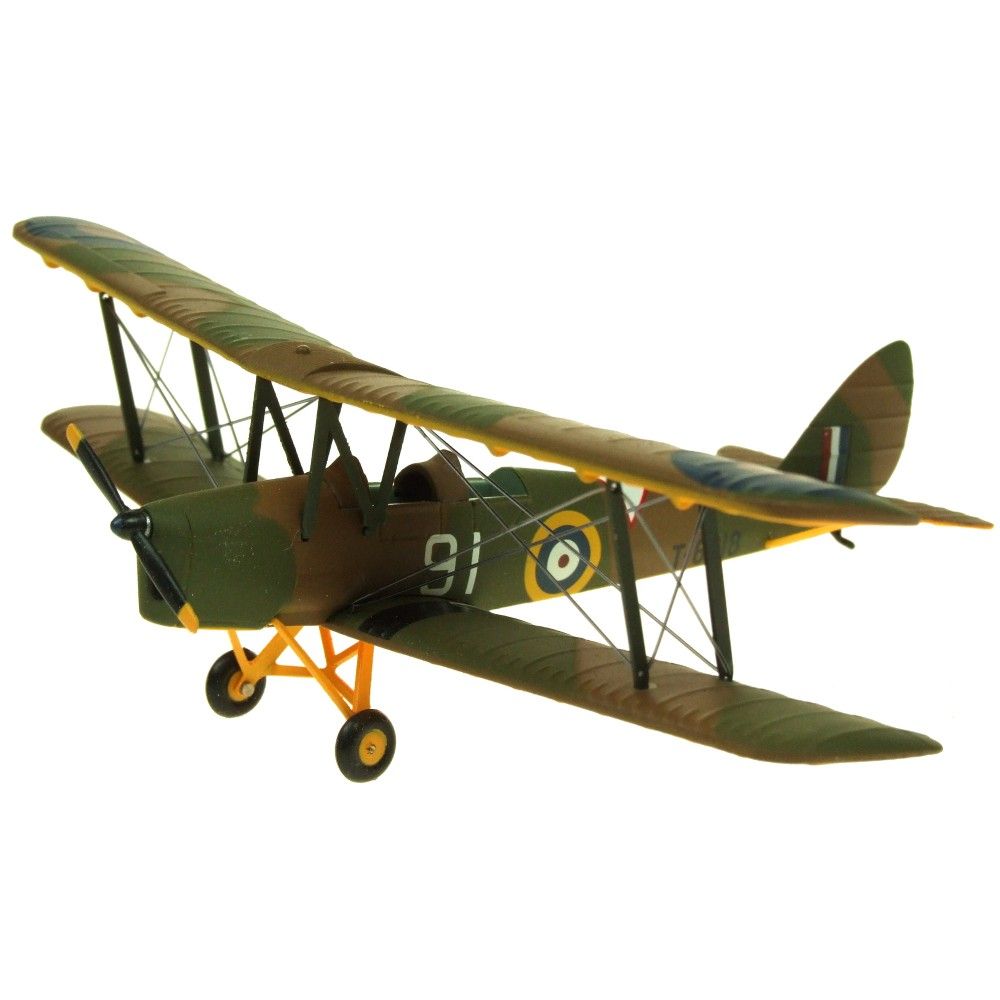 Aviation 72 1/72 Scale DH82A Tiger Moth RAF Trainer T-6818 Die Cast Model