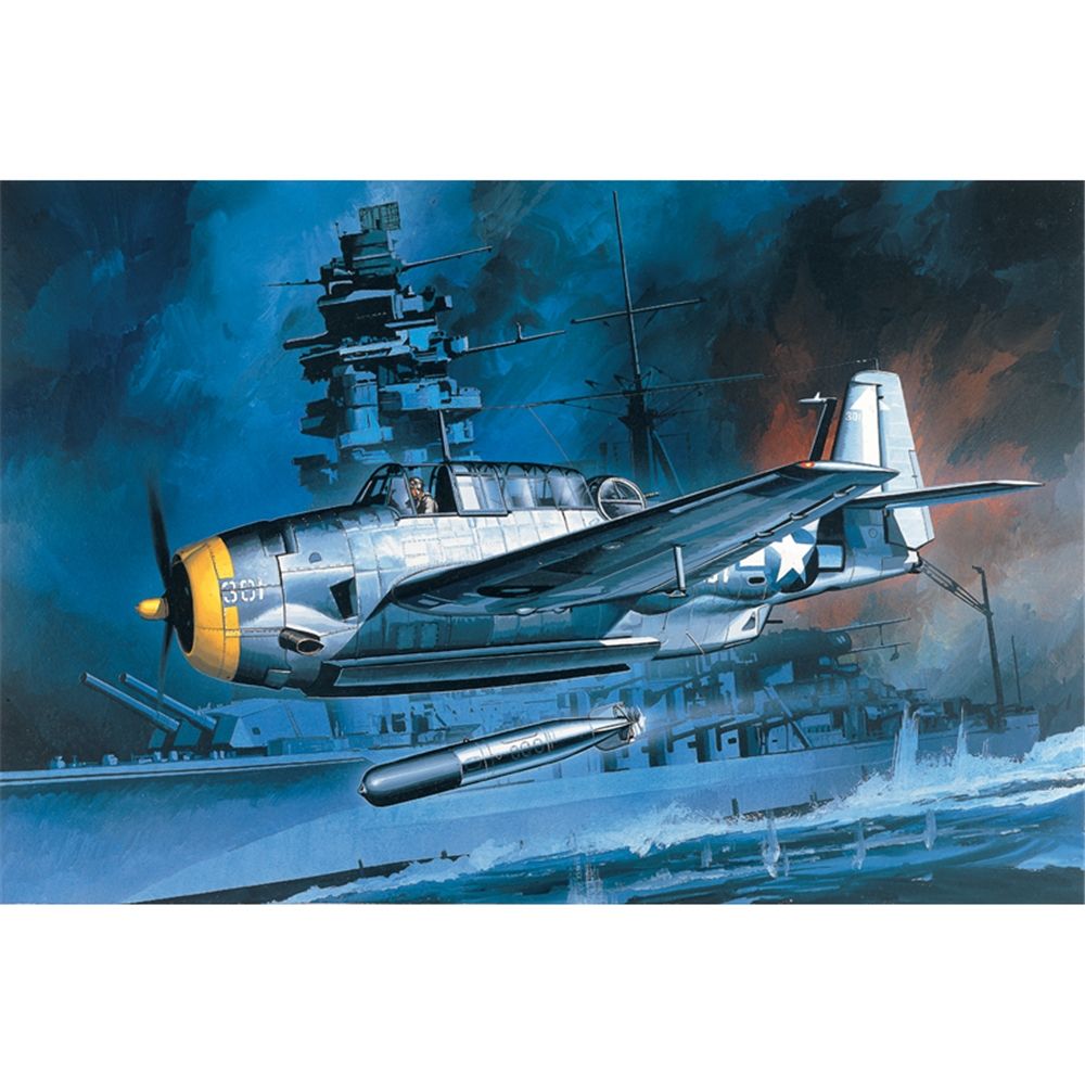 Academy 1/72 Scale US Navy TBF-1 Avenger Torpedo Bomber Model Kit