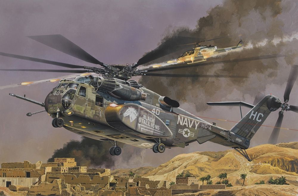 Academy 1/48 Scale US Navy MH-53E Sea Dragon Helicopter Model Kit
