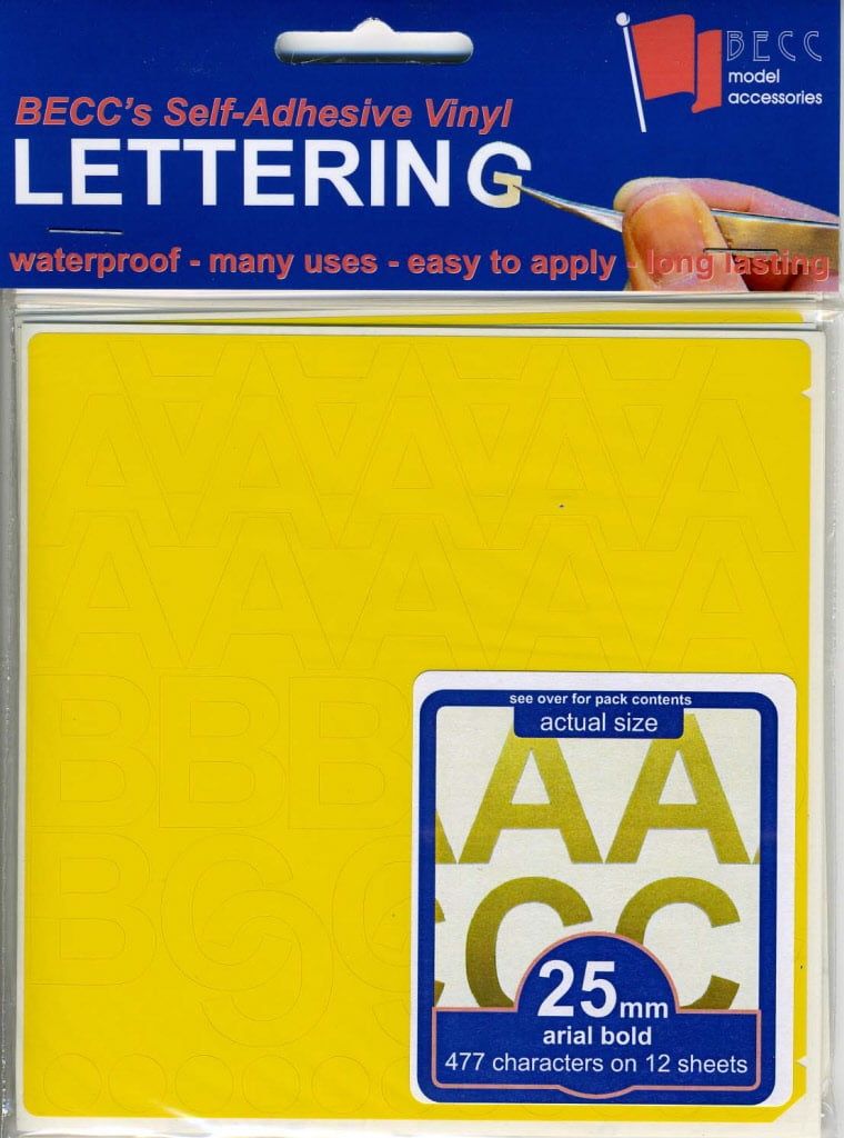 Vinyl Lettering Gloss Yellow