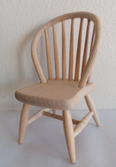 Bare Wood Chair for 12th Scale Dolls House