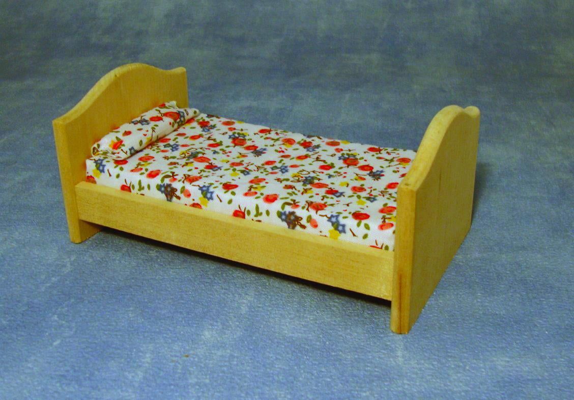 Bare Wood Childs Bed for 12th Scale Dolls House
