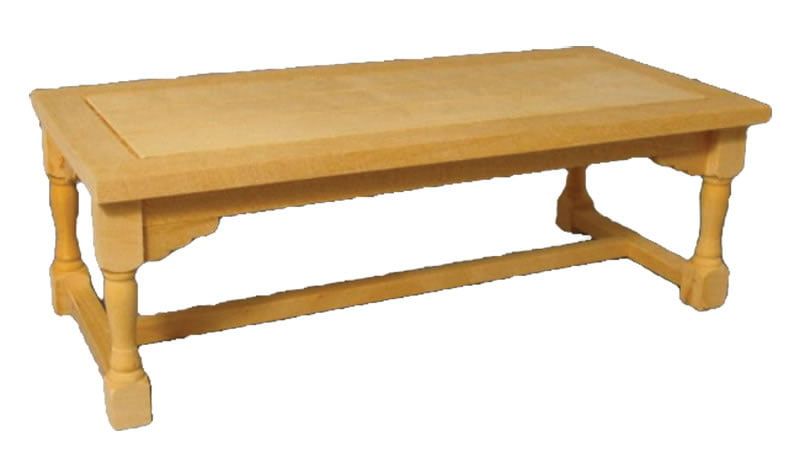 Bare Wood Refectory Table for 12th Scale Dolls House