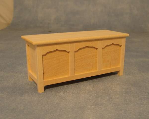 Bare Wood Blanket Chest for 12th Scale Dolls House