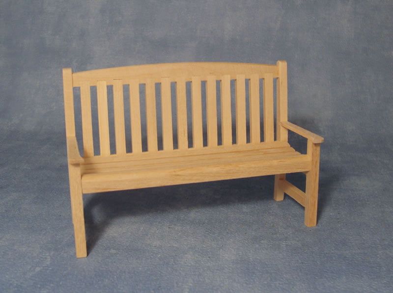 Barewood Garden Bench for 12th Scale Dolls House