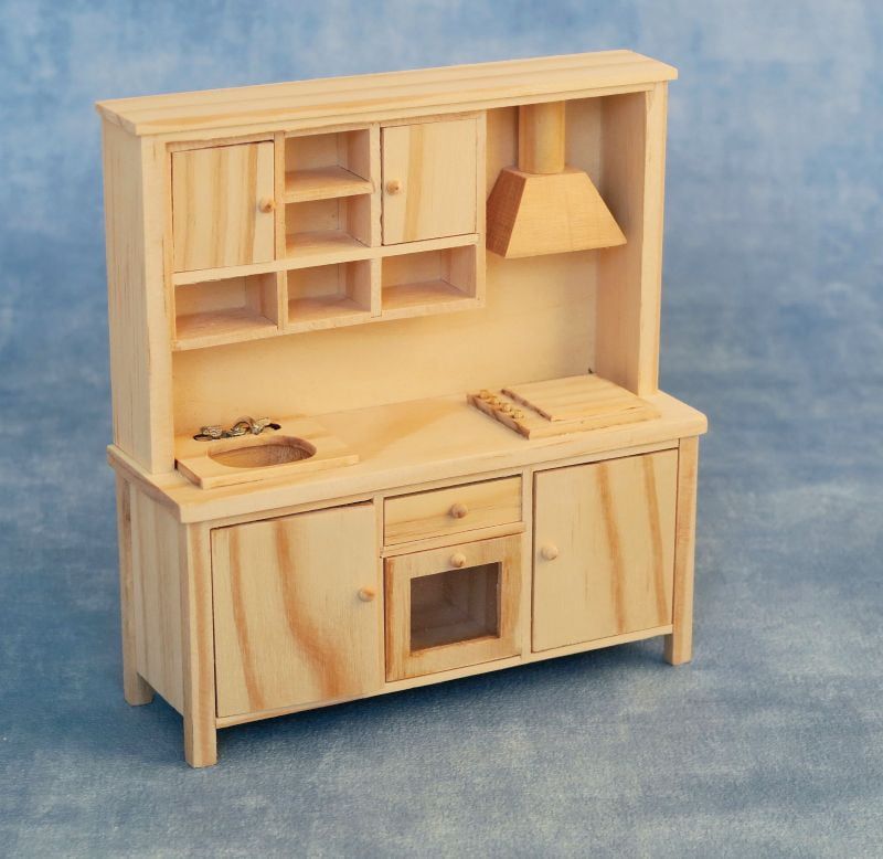 Bare Wood Kitchen Set for 12th Scale Dolls House
