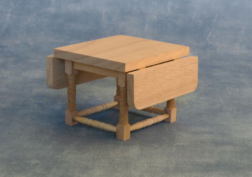 Bare Wood Folding Table for 12th Scale Dolls House