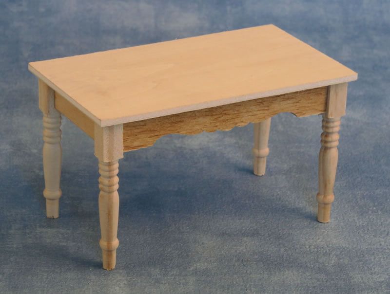 Bare Wood Table for 12th Scale Dolls House