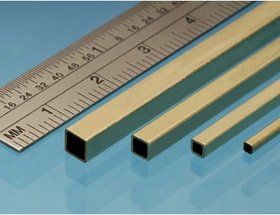 Albion Alloys Square Brass Tube 305mm Length