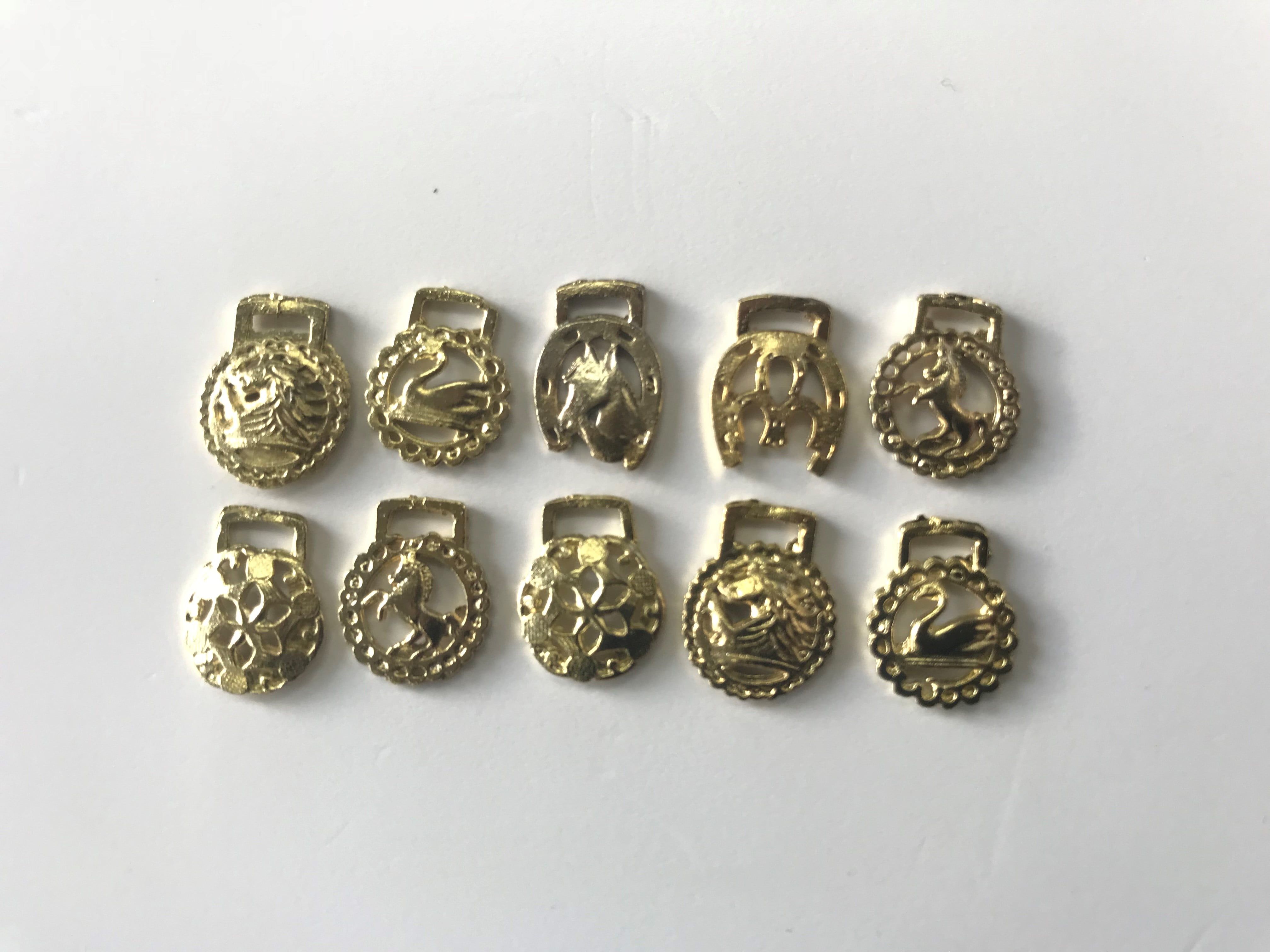 Horse Brasses Various Designs 12mm Brass Plated