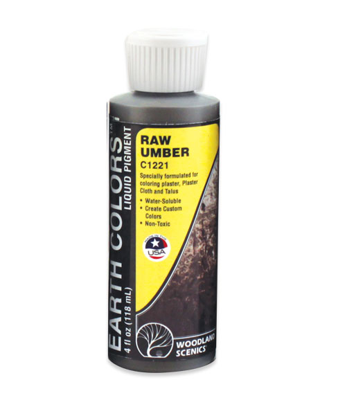 Raw Umber Earth Colours Liquid Pigment 4 fl. oz.