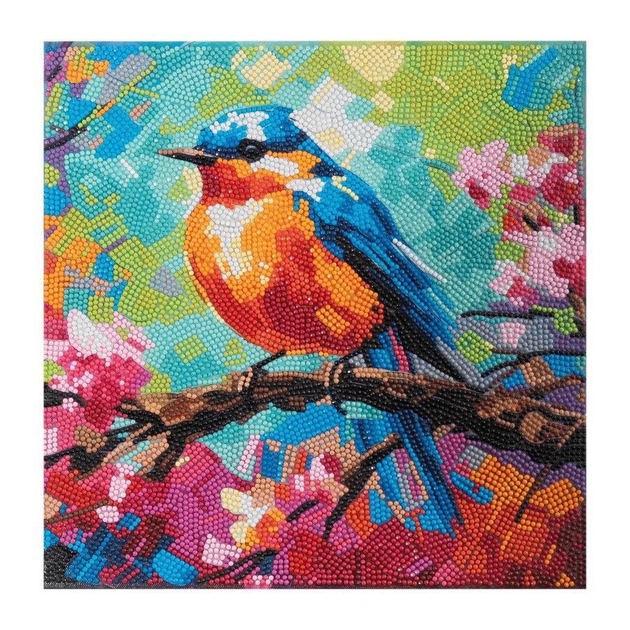 Craft Buddy “Spring Robin” Crystal Art Canvas Kit