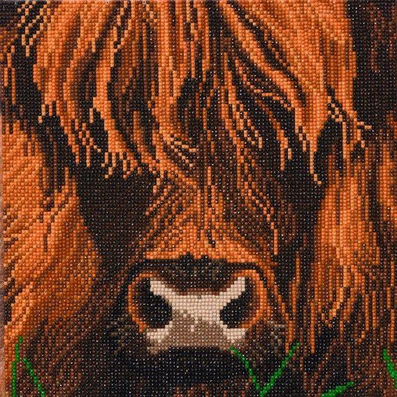 Craft Buddy "Highland Cow" Crystal Art Canvas Kit