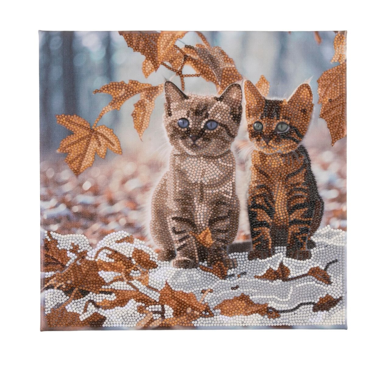 Craft Buddy "Autumn Kittens" Crystal Art Canvas Kit