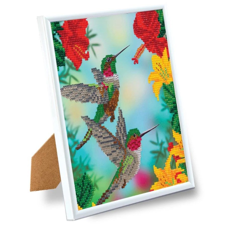 Craft Buddy "Hungry Hummingbirds" Crystal Art Framed Kit