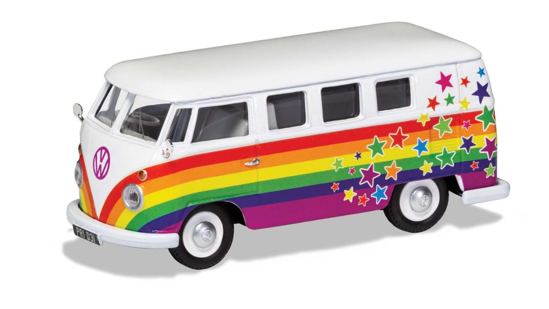 Corgi 1/43 Scale Volkswagen Campervan - Peace Love and Wishes Die Cast Model