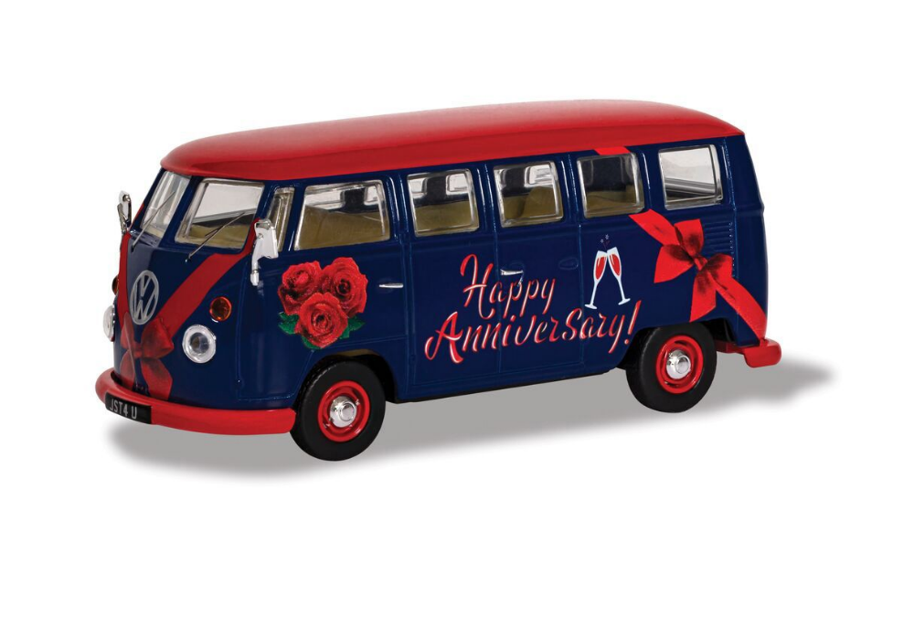 Corgi 1/43 Scale Volkswagen Campervan Happy Anniversary Die Cast Model