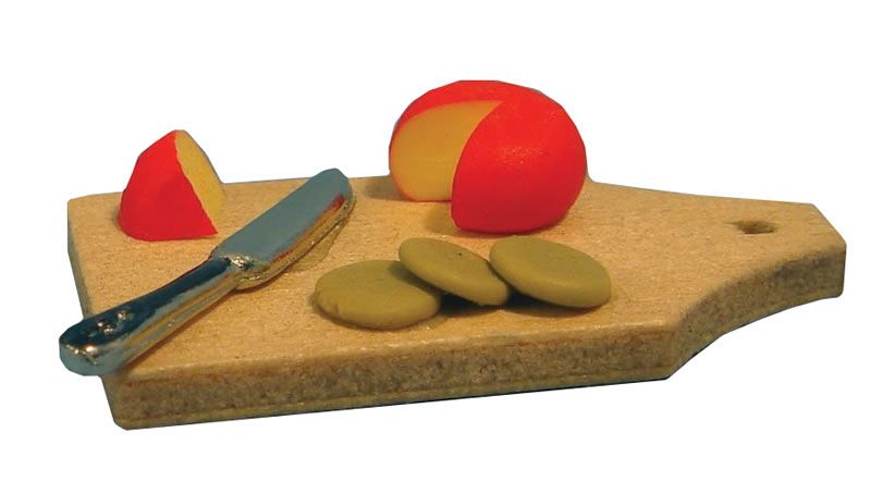 Board With Cheese for 12th Scale Dolls House