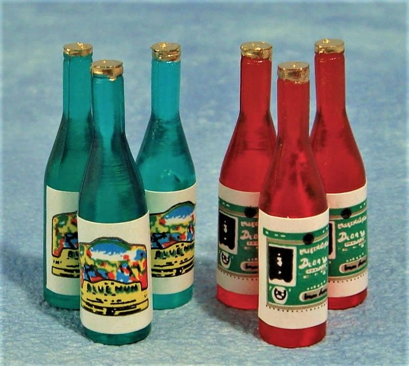 6 Bottles for 12th Scale Dolls House