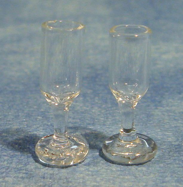 Wine Glasses x 2 for 12th Scale Dolls House