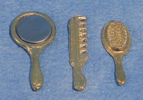 Brush, Comb and Mirror for 12th Scale Dolls House