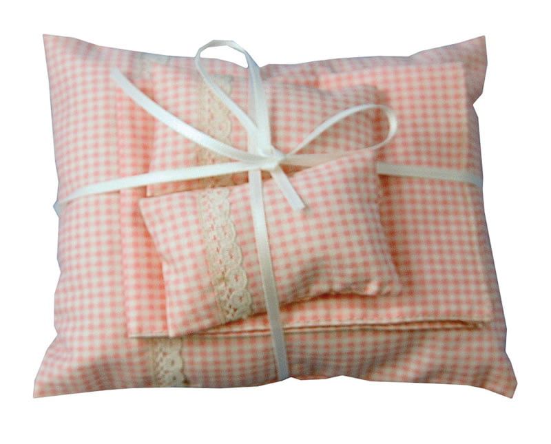 Pink Pillows and Duvet  for 12th Scale Dolls House