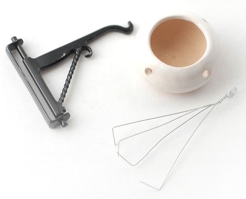 Hanging Basket Bracket and Bowl for 12th Scale Dolls House