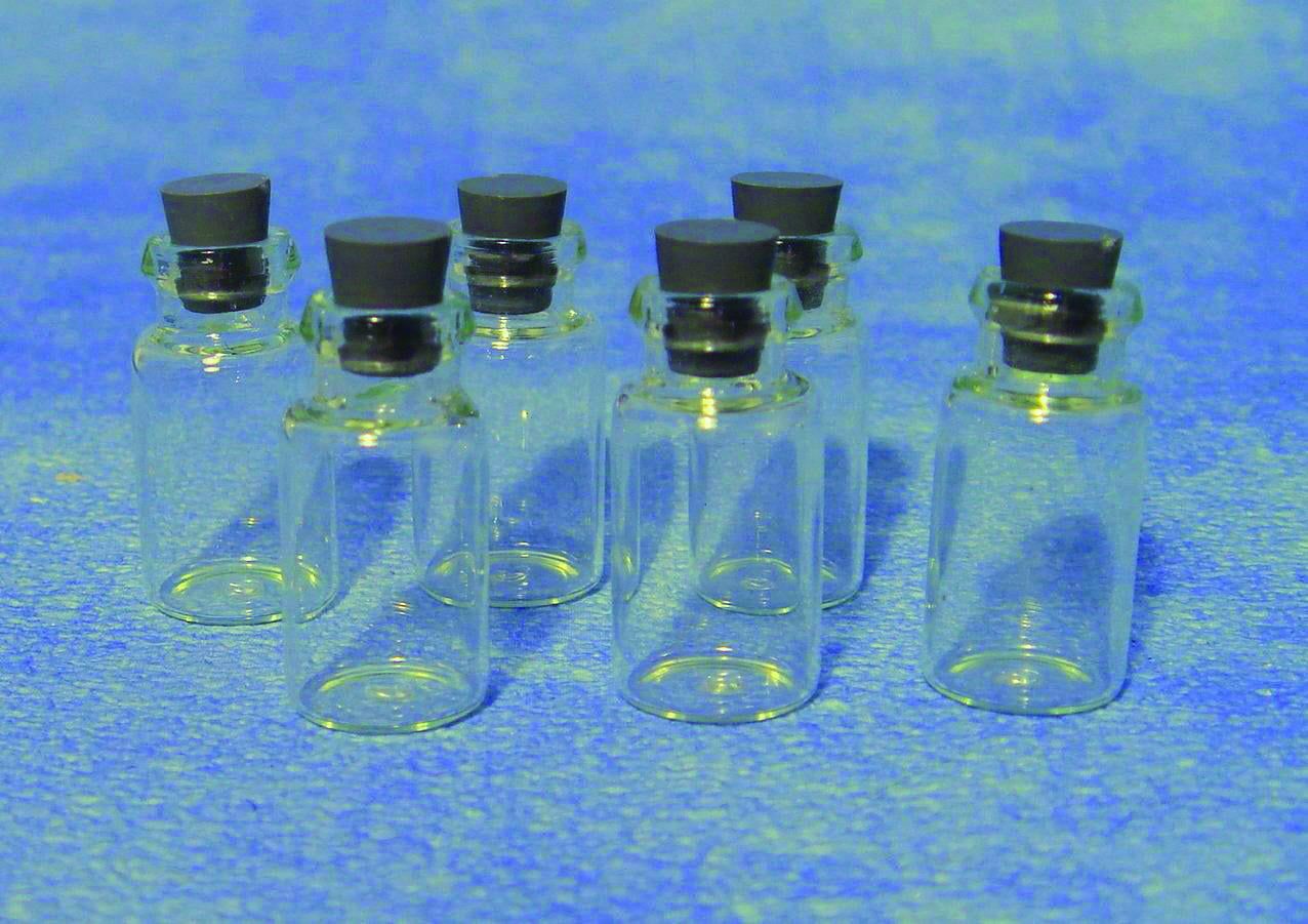 Small Glass Jars x 6 for 12th Scale Dolls House