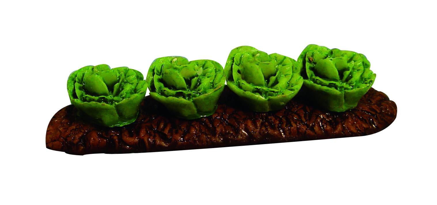 Row of 4 Cabbages for 12th Scale Dolls House