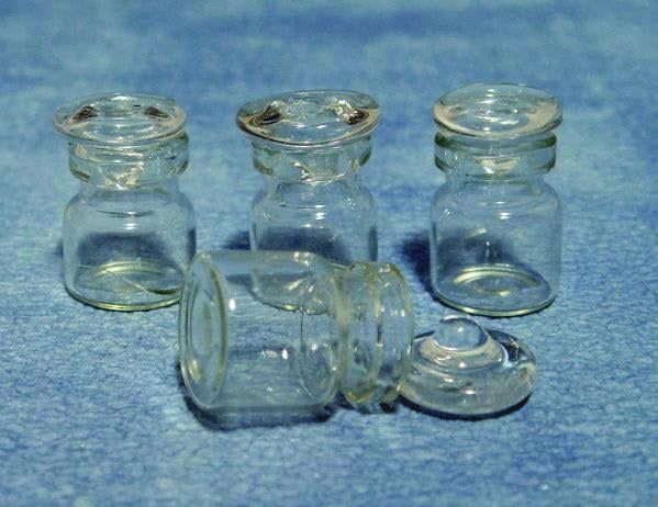 Glass Stopper Jars x 4 for 12th Scale Dolls House