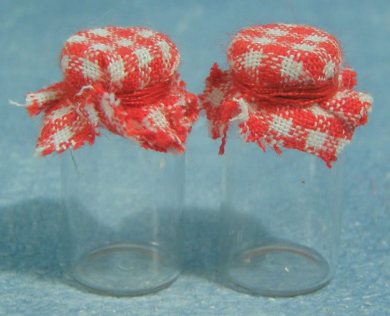Two Glass Jars for 12th Scale Dolls House