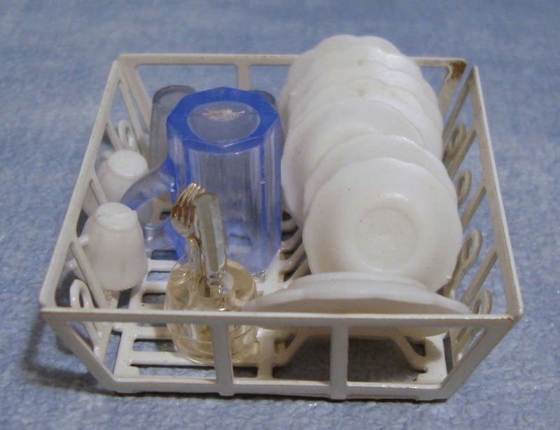 Draining Rack and Accessories for 12th Scale Dolls House