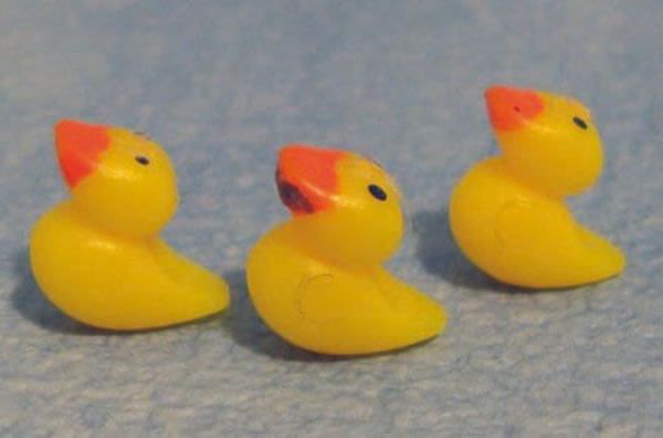 Rubber Ducks x 3 for 12th Scale Dolls House